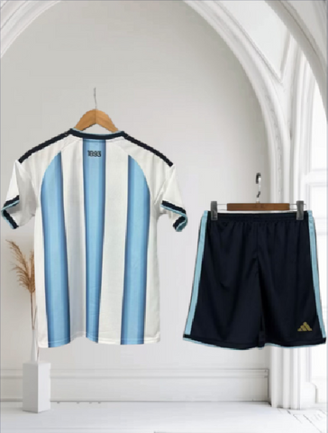   Maillot + Short Kids Football Argentina 2026, Jerseys soccer, équipe de l'Argentine, suupporters, fans, Football argentin, DiasporaArgentine, 