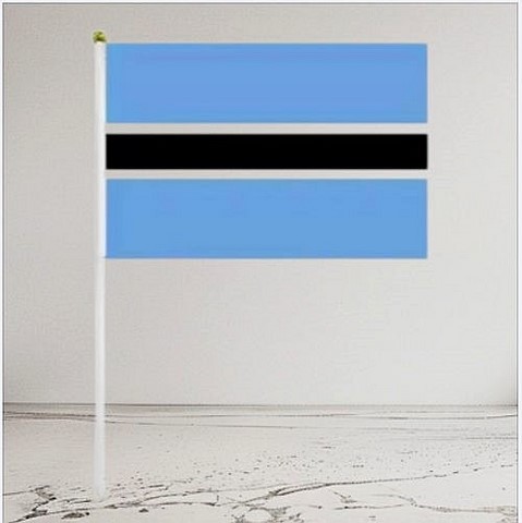 Drapeau main Botswana, Supporters, Fans, Football, Cameroun