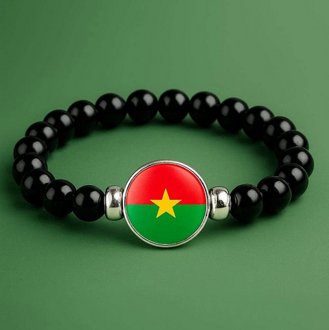 Bracelet Perles drapeau Burkina Faso