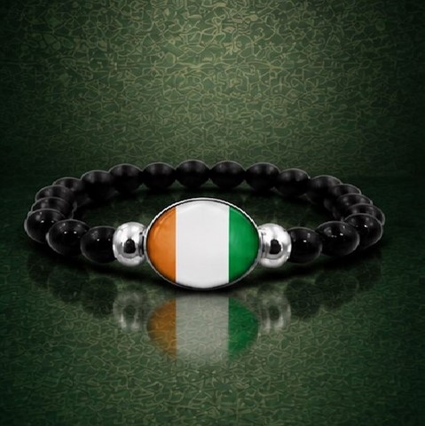 Bracelet Perles drapeau  Côte d'Ivoire