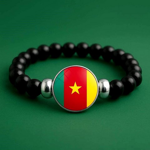Bracelet Perles drapeau Cameroun