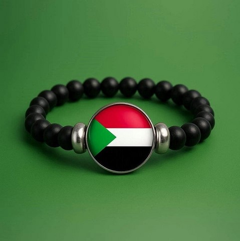 Bracelet Perles drapeau Soudan,