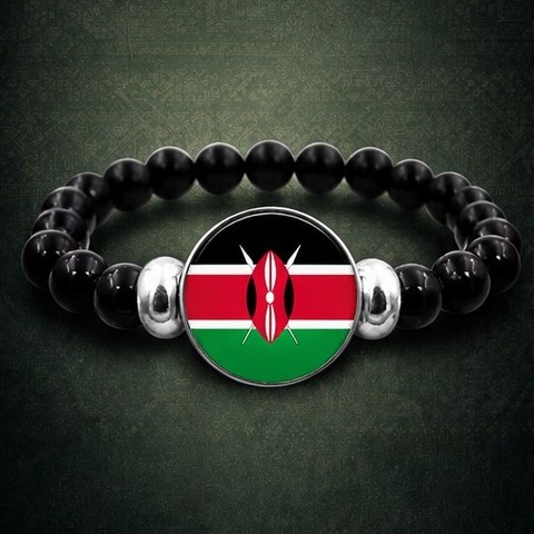 Bracelet Perles drapeau Kenya,