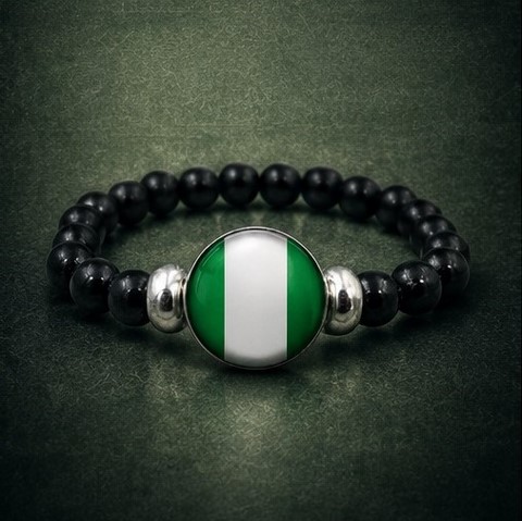 Bracelet Perles Drapeau national, supporters ,Drapeau, fans supporters, Nigéria