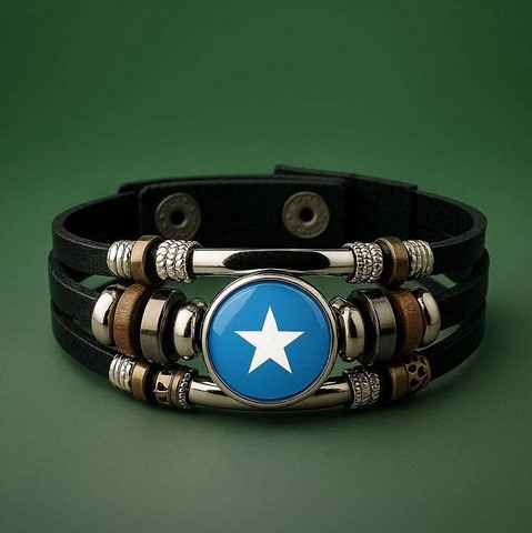 Bracelet cuir drapeau Somalie