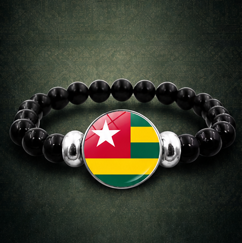 Bracelet Perles drapeau Togo