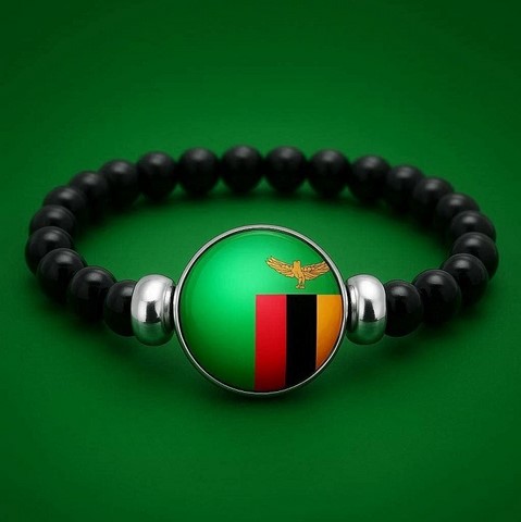 Bracelet Perles drapeau Zambie