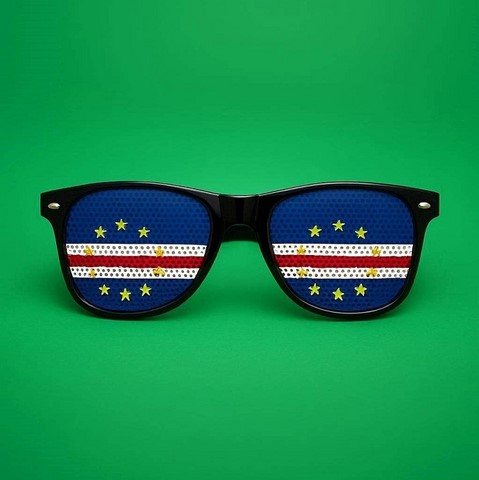 Lunettes de soleil, drapeau national RD Congo, Lunettes de soleil, Drapeau national, supporters Cap-Vert,Self-adhesive stickers, temporary tattoo Cameroon,Drapeau main supporters Cap-Vert,