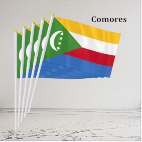 Drapeau main Comores, Supporters, Fans, Football, Cameroun