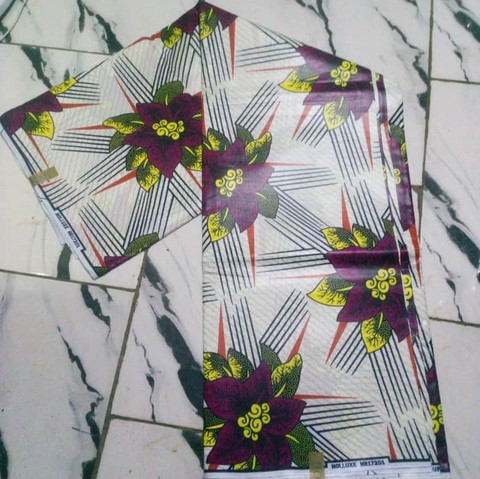 Tissu-Coton-fleurs violet, Lafermedeleo-Djankawax,