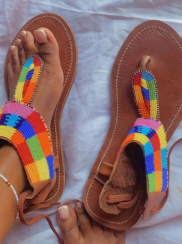 Sandales, Artisanat Cameroun, mules en tissu pagne wax africain,Djankawax,
