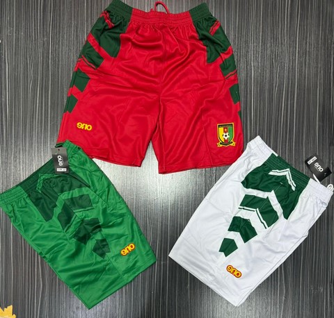 Short, Cameroun, blanc, vert rouge, Football,