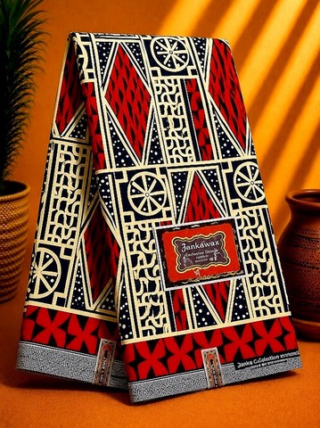 Ndop Bamiléké Cameroun 6 yard, orange, Djankawax, tissus pagnes, wax,