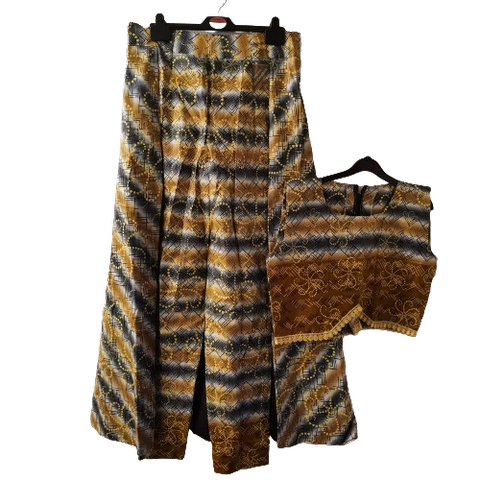 Robe africaine en tissu pagne wax Cameroun