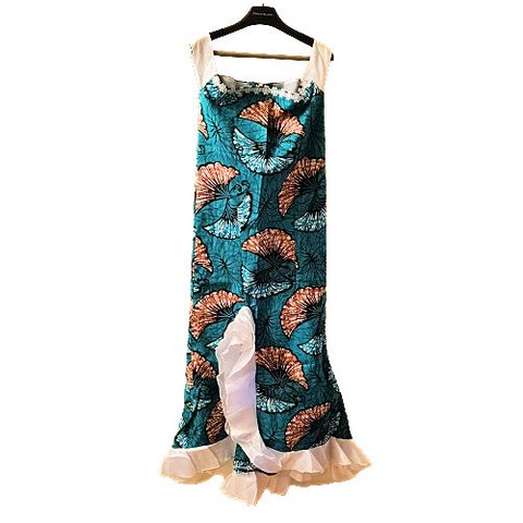 Robe africaine en tissu pagne wax Cameroun