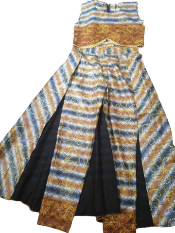 Robe africaine en tissu pagne wax Cameroun