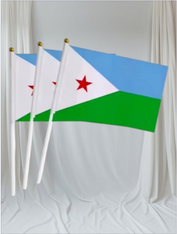 Drapeau mains Djibouti, lot de 5/10/20/50/100 pieèces,