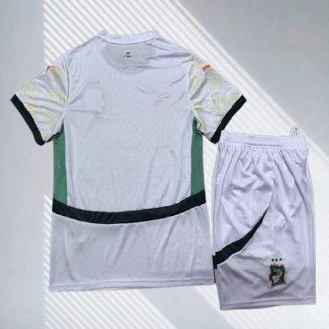Ensemble Football Cote d'ivoire, Enfant, Maillot + Short, blanc,