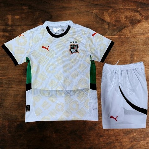 Ensemble Football Cote d'ivoire, Enfant, Maillot + Short, blanc,