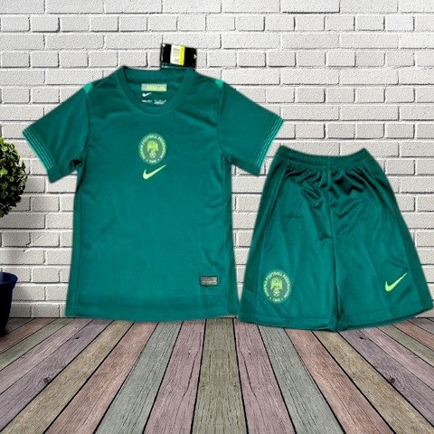 Ensemble Football Enfant Maillot + Short Nigéria, vert, Can, Caf, Afrique, Soccer Arica,