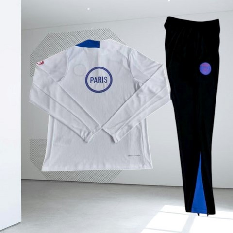 nsemble football PSG Paris, enfant, Veste + pantalon Football noir blanc, soccer, Kids,
