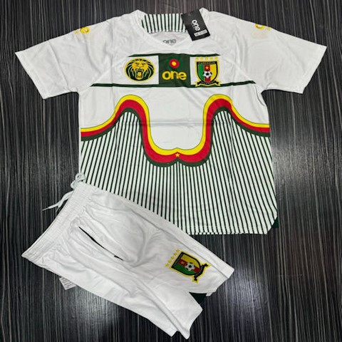 Cameroon Football Jersey + Shorts Set,Ensemble Maillot + Short, Cameroun, blanc, Football,