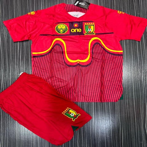 Ensemble Maillot + Short, Cameroun, rouge, Football,