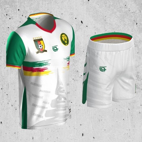 nsemble, Maillots de football Cameroun, Can, Caf, Afrique, blanc, Fourteen, pays africains,