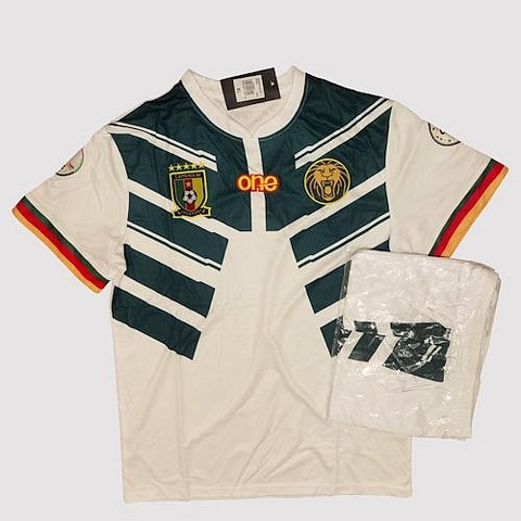 Ensemble Maillot + Short, Cameroun, blanc, vert rouge, Football,