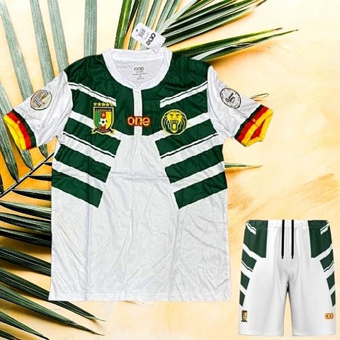 Ensemble Maillot + Short, Cameroun, blanc, Football, Jersey,