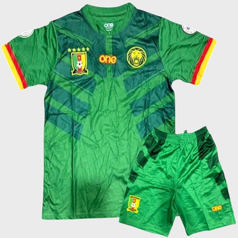 Ensemble Football, Maillot + Short Cameroun, jersey vert,