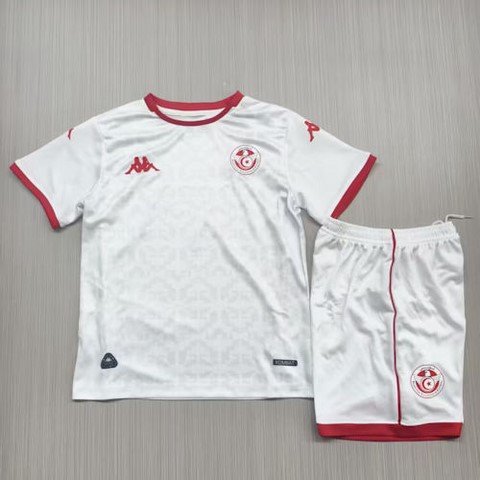 Ensemble Football Tunisie Enfant Maillot + Short, 2026.  doré, AiglesDeCarthage, SupporterTunisien, Can, Caf, Afrique,