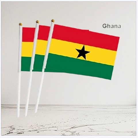 Drapeau main Ghana , Supporters, Fans, Football, Cameroun