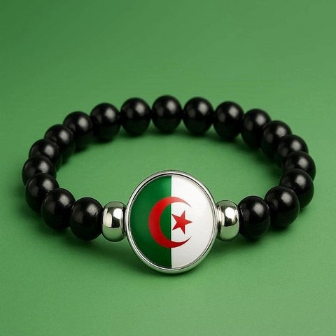 Bracelet Perles drapeau  Algérie