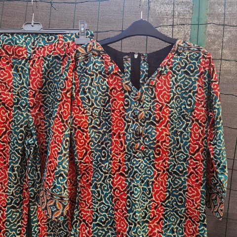 Robe africaine kaba, boubou en tissu pagne wax, 