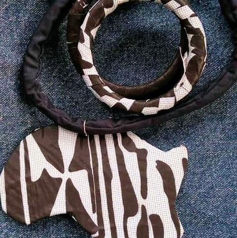 Bracelet en tissu pagne wax africain,