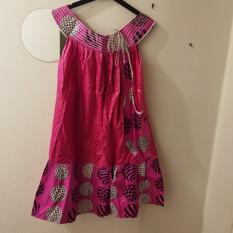 Robe africaine en tissu pagne wax Cameroun