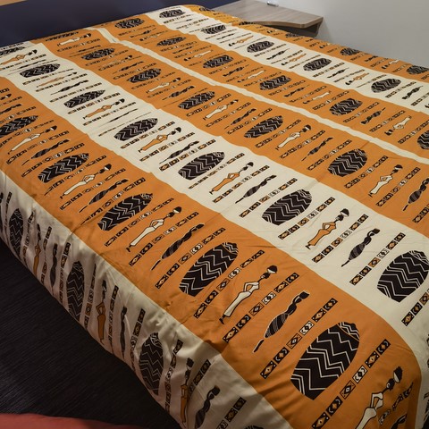 Duvet cover 220x240 in African wax loincloth fabric,