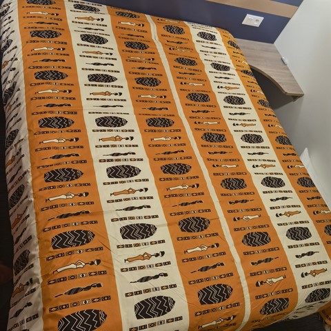 Duvet cover 220x240 in African wax loincloth fabric,