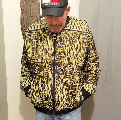 Bombers mixte en tissu pagne Ndop du Cameroun,vêtements,,djankawax,