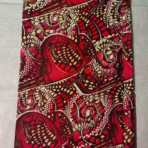 Tissu-Coton-fleurs rouge, Lafermedeleo-Djankawax,