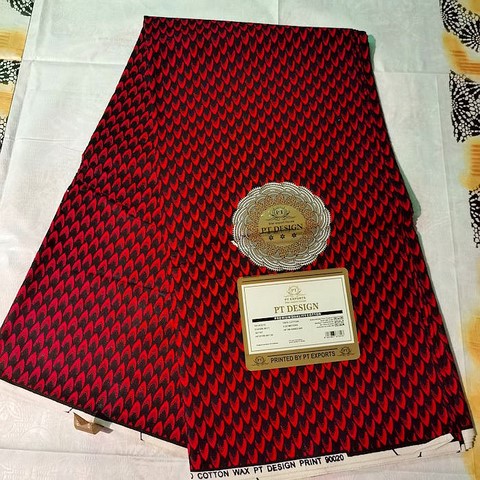 Tissu pagne wax-Coton-écailles orange, Lafermedeleo-Djankawax,