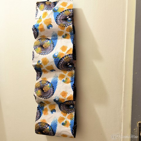 Toilet paper holder in wax loincloth fabric 1/2/4 compartments,