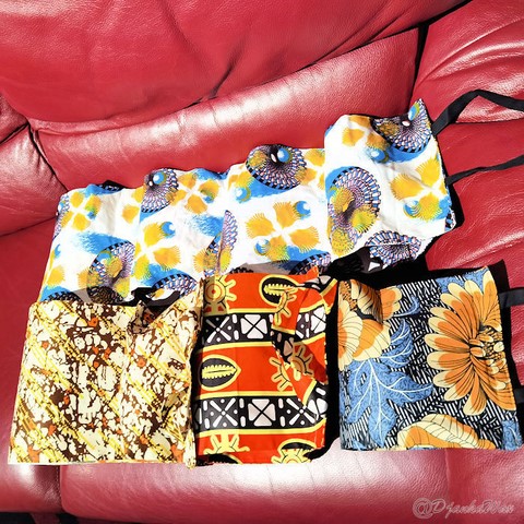 Porte papier toilettes et/ou essuie-tout en tissu pagne wax 1/2/4 compartiments