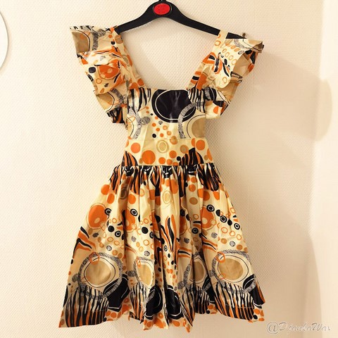 Robe enfant en tissu pagne wax du Cameroun,vêtements,enfants,djankawax,