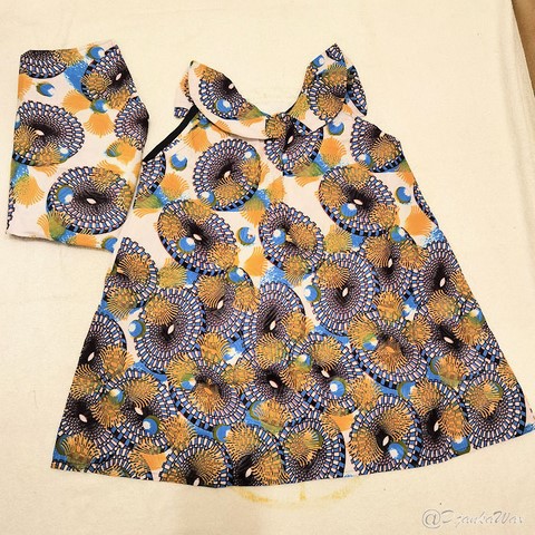 Robe enfant en tissu pagne wax du Cameroun,vêtements,enfants,djankawax,