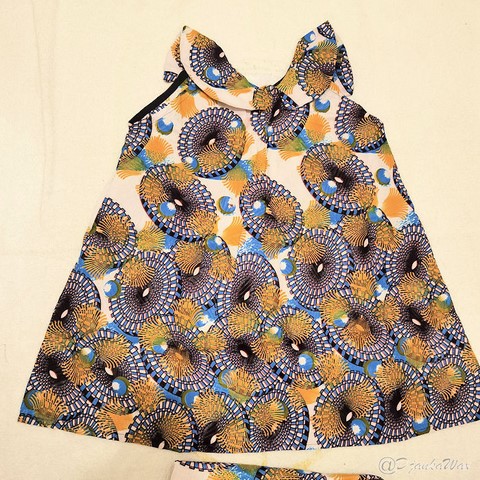 Robe enfant en tissu pagne wax du Cameroun,vêtements,enfants,djankawax,