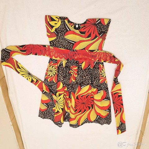 Robe enfant en tissu pagne wax du Cameroun,vêtements,enfants,djankawax,