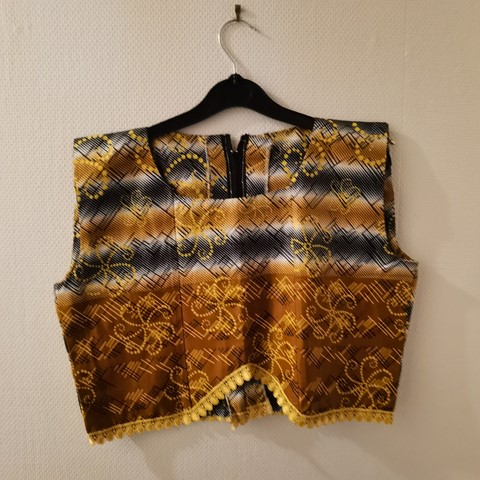 Ensemle Jupe pantalon et top en tissu pagne wax, Djankawax, 