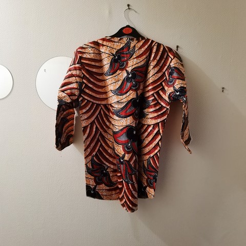 Ensemle pantalon et tunique en tissu pagne wax, Cameroun, djankawax,